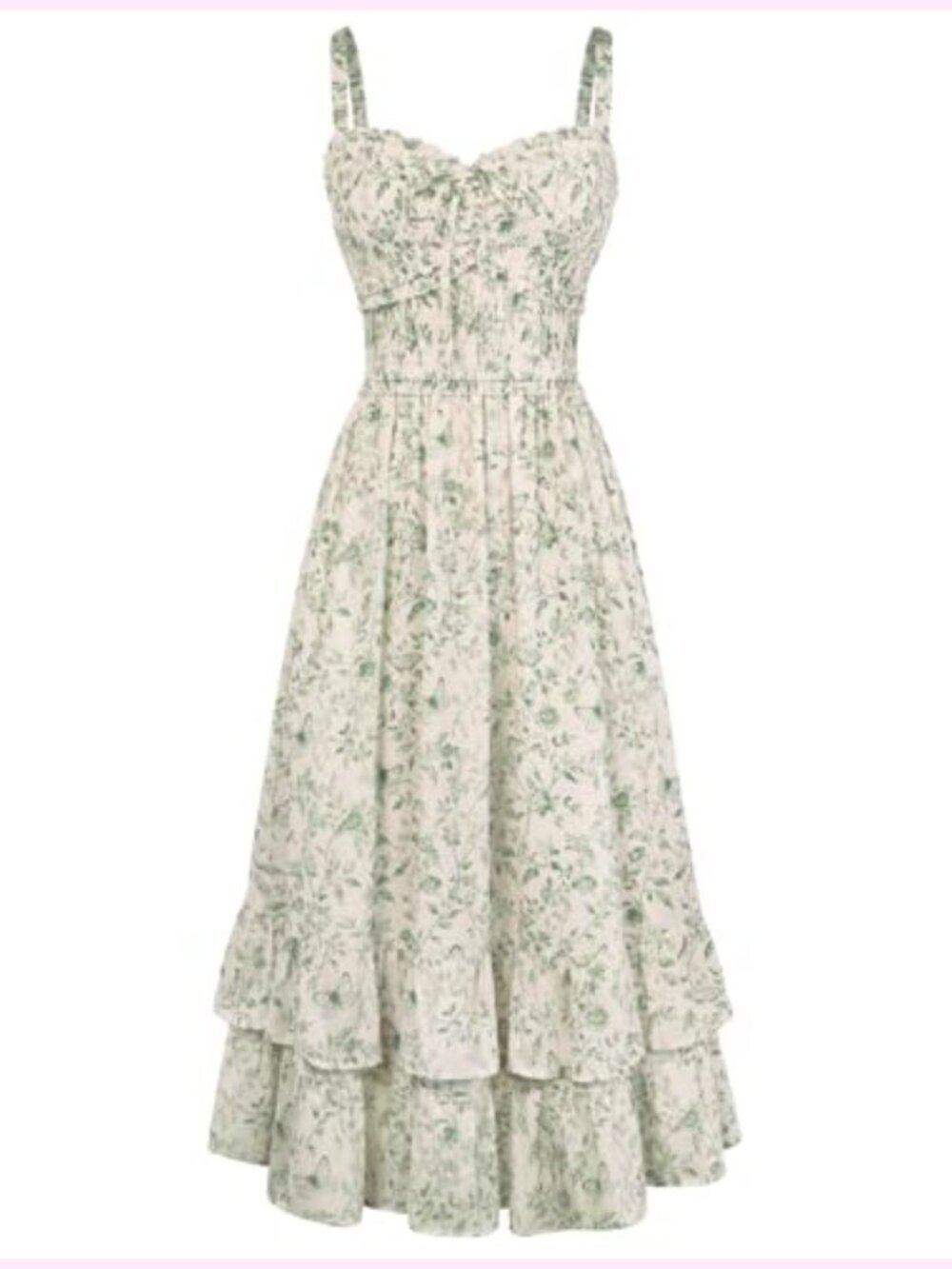 Smocked Sundress with Pockets - Floral Midi Dress for Summer
